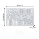horloge murale silicone transparente chiffres romains motifs marbrés feuilles moderne