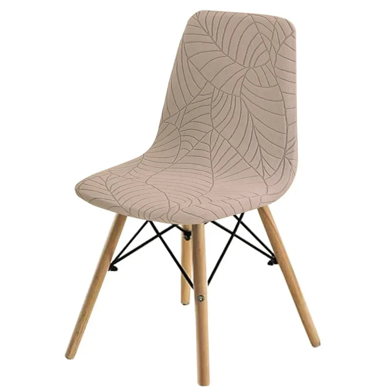 housse chaise extensible vert olive imprimé feuilles moderne siège salle manger banquet