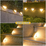 éclairage solaire led marches noir semi transparent adhésif extérieur moderne balcon patio jardin