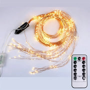 guirlande lumineuse led multicolore jaune vert rose blanc festif décoration noël chambre intérieureambiante
