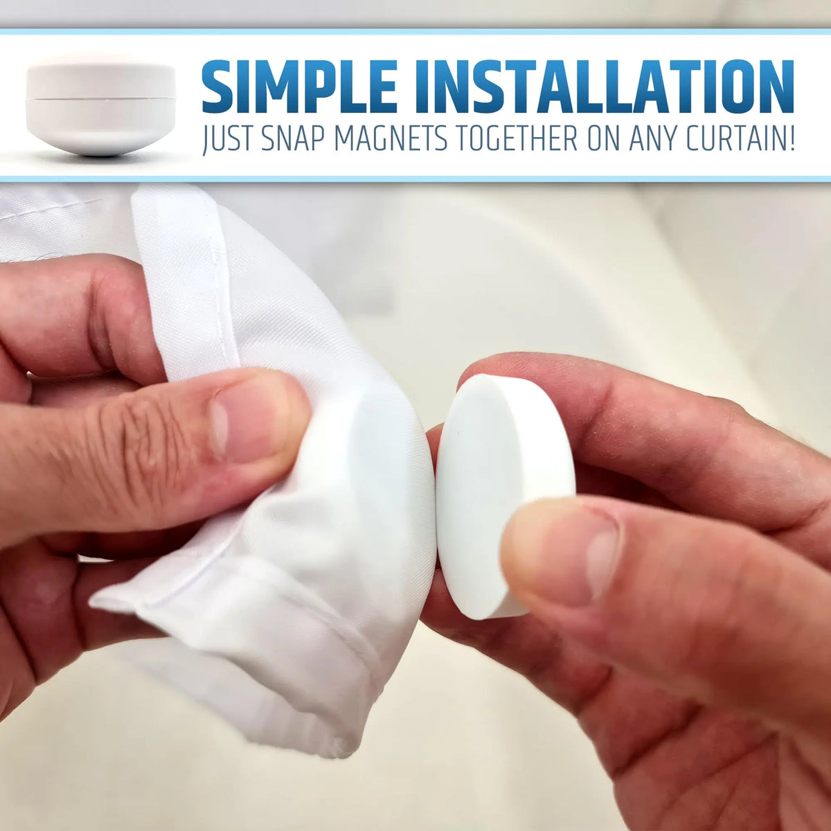 rideau douche aimants sans éclaboussures moderne blanc expérience bain enveloppé silicone puissants