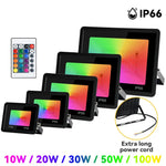 projecteur led rgb 220v ip66 étanche noir moderne bras articulé cordon long