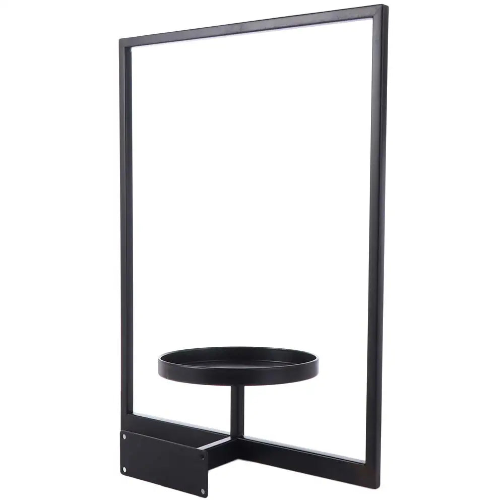 support mural moderne plante noir plaque fixation vis included