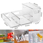 boîtes rangement transparentes moderne poignées crèmes gels lotions fridge organizer