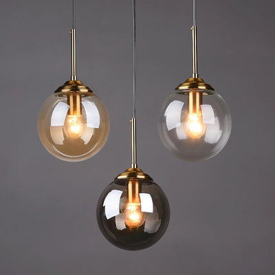 Lustre suspendu moderne en verre et métal pour salon