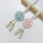 rideaux accessoires cordon serrure fleurs texturées nacrées floral élégant semi transparent tissu unisexe
