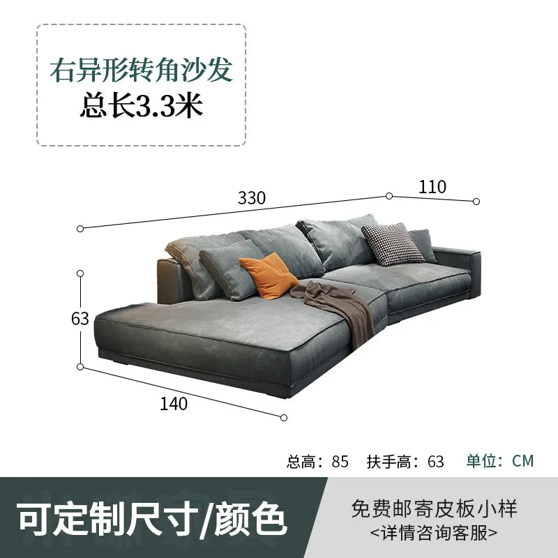 canapé d'angle moderne gris velours coussins 300 400 cm