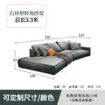 canapé d'angle moderne gris velours coussins 300 400 cm