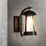 lampe murale moderne aluminium noir transparent éclairage extérieur contemporain fixée verre borosilicaté led