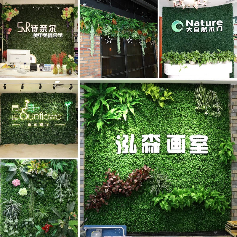 panneau mural végétal artificiel feuilles fleurs décoratif jardin mariage extérieur décoration murale moderne