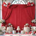rideau fond scène blanc rose rouge moderne panneaux poignées 5ft 10ft opaques