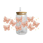 autocollants papillons fleurs tasse imperméable adhésif floral transparent amerique bricolage