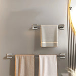 porte serviettes mural adhésif blanc gris noir texture métallique moderne minimaliste serviettes sabots 30cm