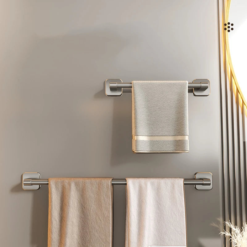 porte serviettes mural adhésif blanc gris noir texture métallique moderne minimaliste serviettes sabots 30cm