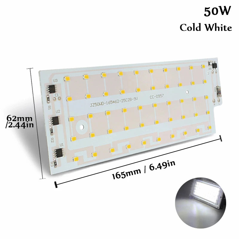 projecteur led 50w blanc matrice diodes moderne 180deg vis ac220v