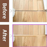 bande transition sol PVC 1m large 5cm adhésive moderne lisse bois gravé beige brun