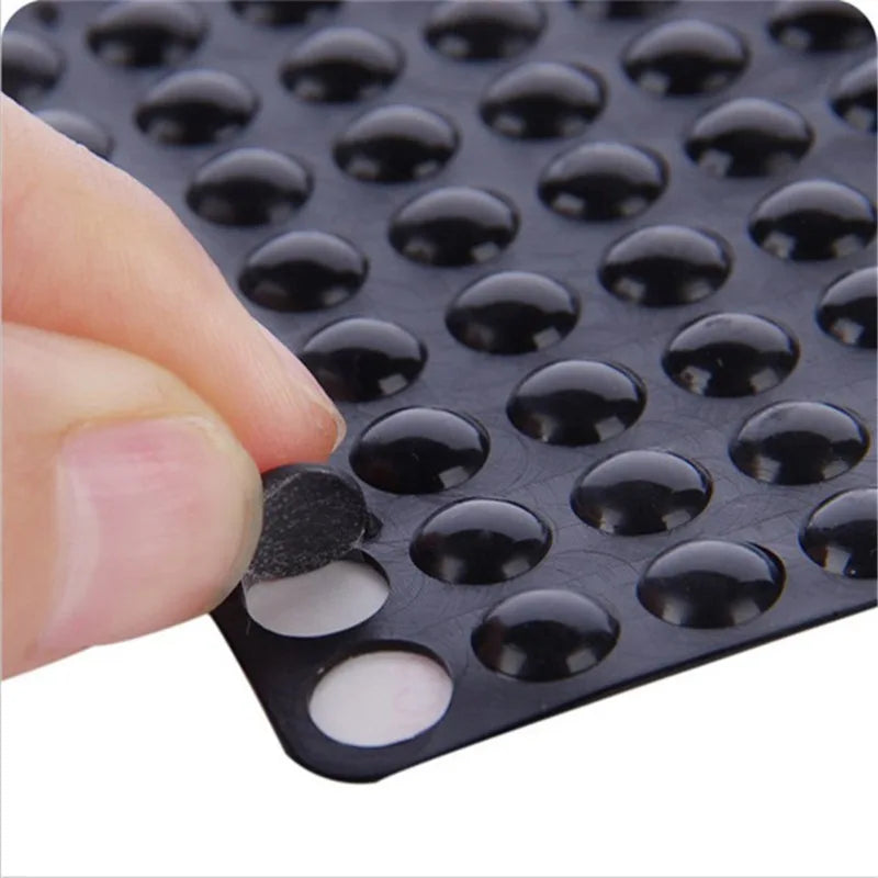 tapis toilette moderne adhésif perforé noir blanc pratique 100 pièces pack