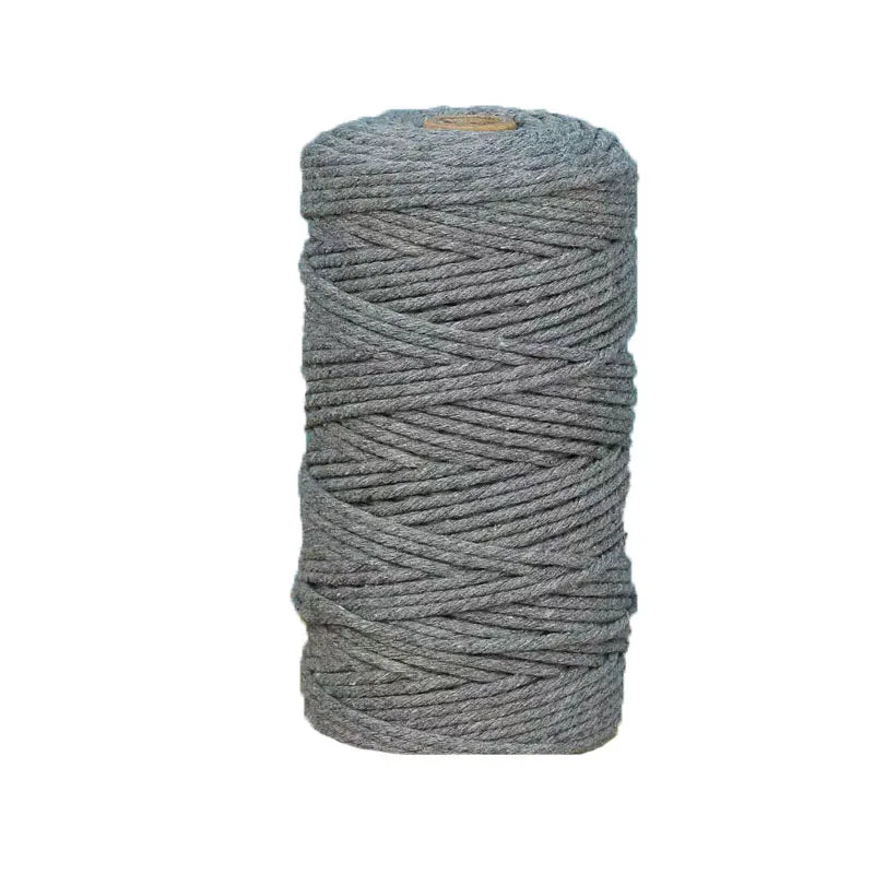 corde macramé coton 100m 3mm texturée artisanale verte rose jaune bleu clair craft deco