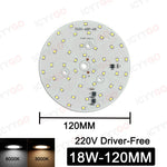 plaque led 100w 80w blanc moderne 198mm 160mm sans pilote smd2835 aluminium