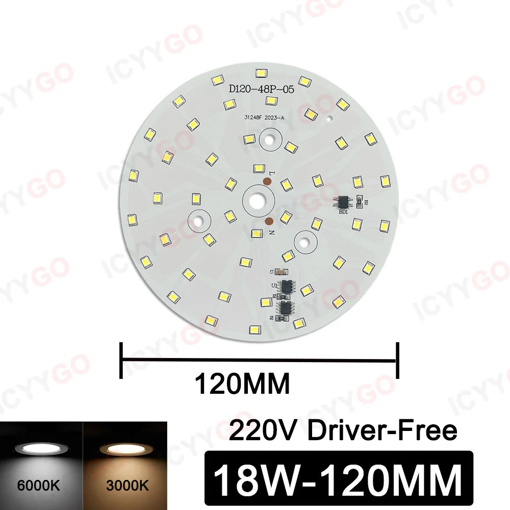 plaque led 100w 80w blanc moderne 198mm 160mm sans pilote smd2835 aluminium