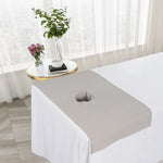 serviettes table unies modernes coton polyester blanc gris clair rose pâle vert pastel opaques