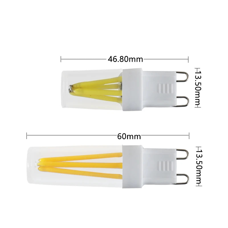 ampoule led filament blanc jaune transparente moderne g9 2w 3w 220v 5000h