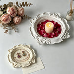 moule silicone plâtre plateau bijoux ciment décoration maison dentelle vintage shabby chic baroque