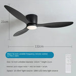 ventilateur led moderne vitesses télécommande noir blanc boisclair