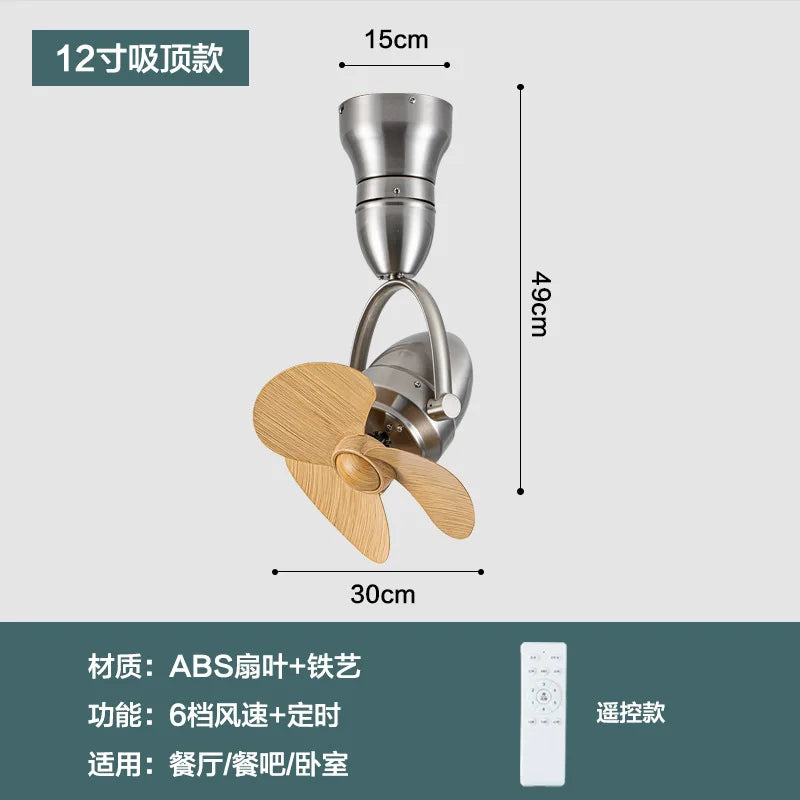 ventilateur suspendu moderne noir bois naturel minimaliste salon cuisine