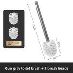 brosse wc blanche moderne fibres vis poignée métallique durable plastique