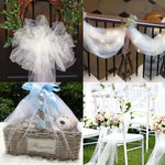 ruban tulle blanc fin 100 yards mariage anniversaire fête décorations élégantes translucent bricolage