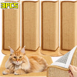 tapis gratter sisal beige clair adhésif texture tissée moderne protection chats