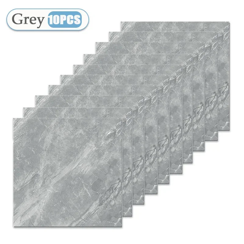 carrelage marbré blanc gris moderne adhésif résistant eau pvc pet xpe 30x30cm