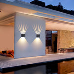 applique murale moderne led éclairage extérieur balcon facile ip55 hydrofuge noir vers haut