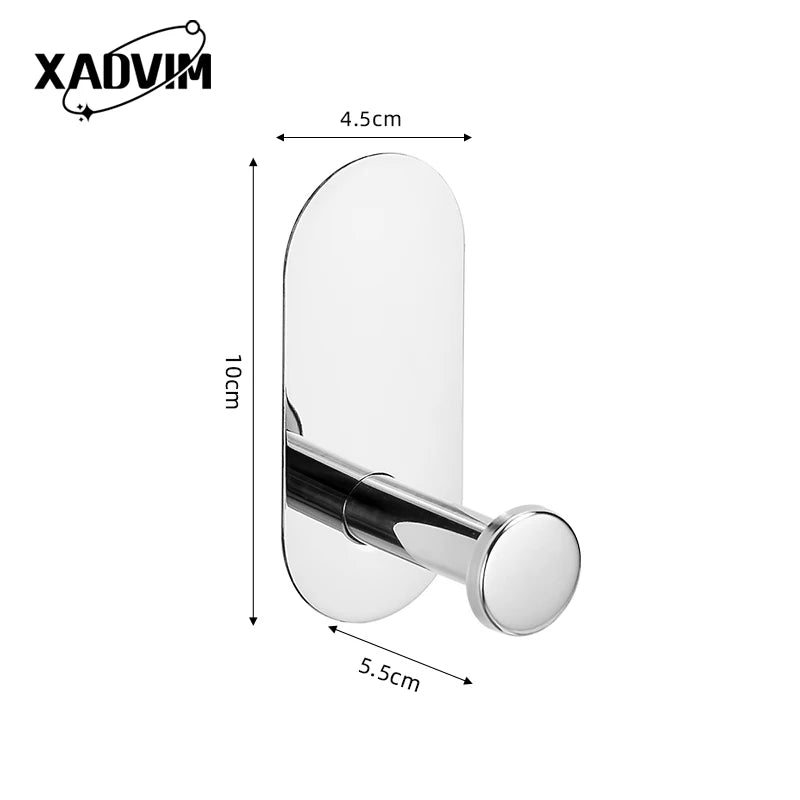 accessoires salle bain adhésifs chrome modernes porte serviettes anneau sans perçage