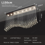 suspension lumineuse moderne cristal transparente argentée led 90 260v