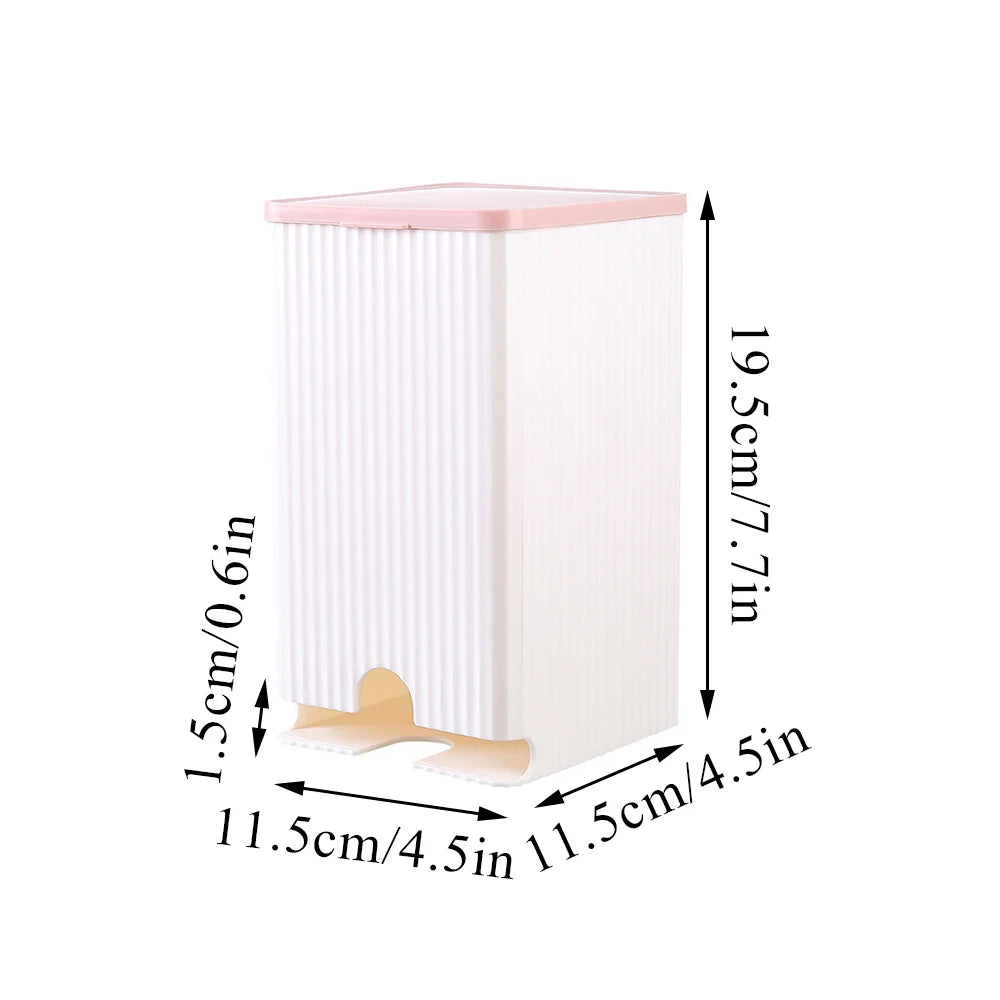 distributeur serviettes hygiéniques boîte rangement adhésif moderne rayures verticales blanc rose vertclair