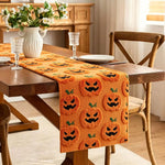 tableau halloween citrouilles fantômes orange blanc rose polyester restaurant fêtes salon automne