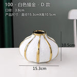 vases céramique moderne blanc doré texture rugueuse ligne élégant fleurs