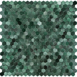 mosaïque murale 3d hexagonale métallique brossée moderne minimaliste vert marron gris beige autoadhésive