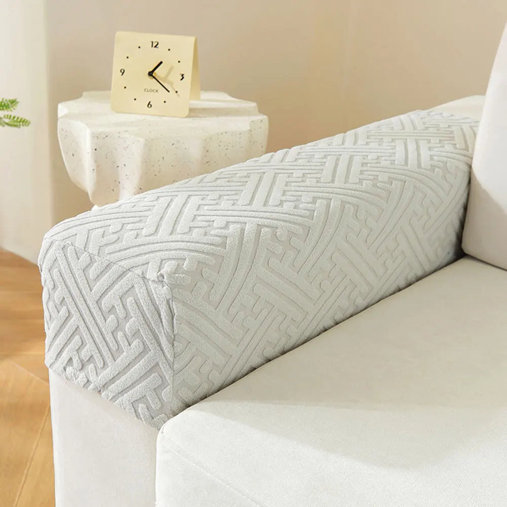 couvre accoudoirs canapé moderne doux polyester coton couleur gris rose bleu clair vert pastel