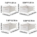 boîtes rangement blanc modernes métal poignées imperméables grandes capacités compartiments multiples organisateurs articles divers
