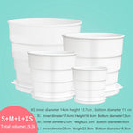 pots fleurs plastique blanc rayures modernes contrôleur racines 14cm 17cm 21cm pack pièces