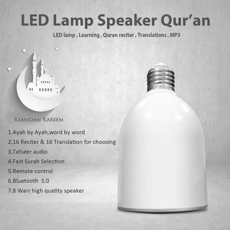 haut parleur bluetooth led portable veilleuse sans fil musique moderne électronique télécommande inclusion aztan