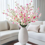 bouquet artificiel rose blanc décoration intérieure moderne minimaliste 97cm feuilles fleurs