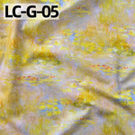 tissu imprimé coton biodegradable 145x50cm paysages fleurs abstrait impressionniste vert bleu rose