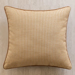 taie d'oreiller carrée jacquard géométrique beige marron contemporaine opaques décoration maison voitures polyester 45x45cm