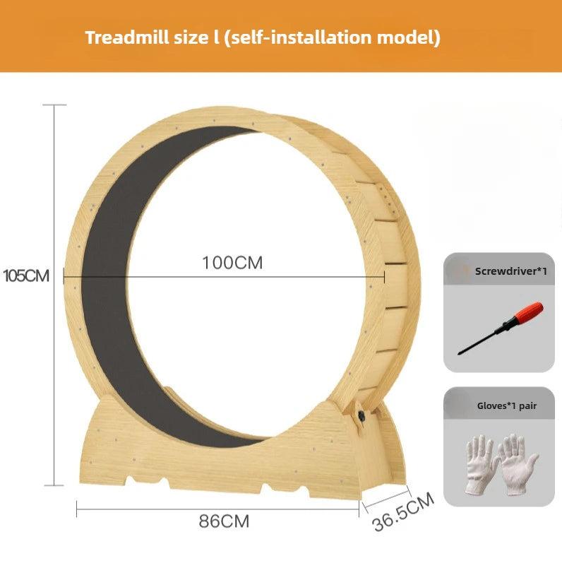 roue d'exercice hamster bois naturel moderne taille XL