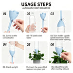 arroseur automatique goutteur lent valve ajustable bouteille universelle moderne bleu clair ridges verticales insertion