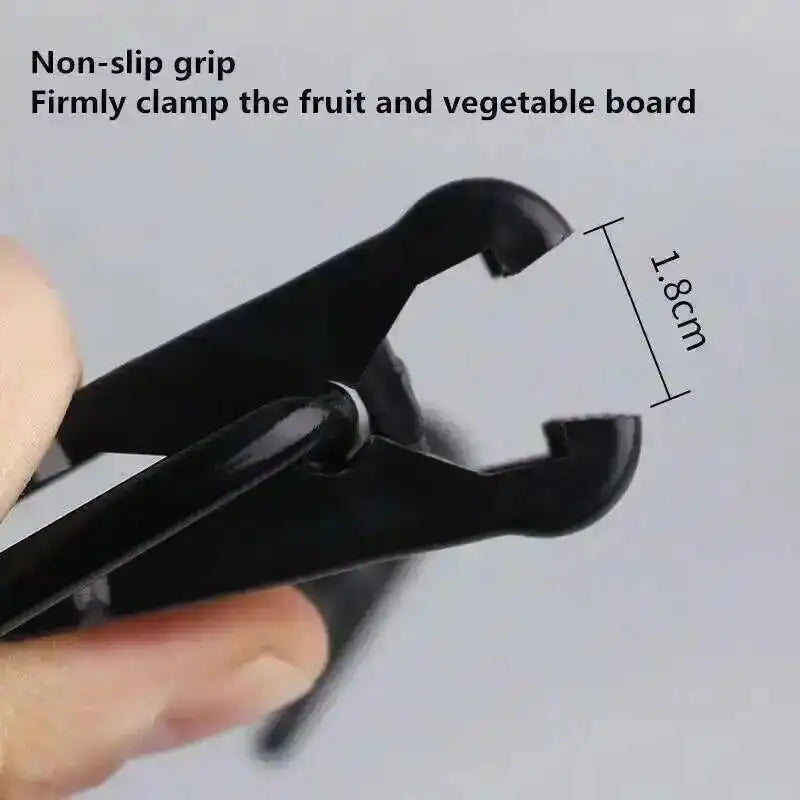 clips suspension fruits légumes noir pratique moderne supermarché affichage panneau présentoir signalement deux pièces